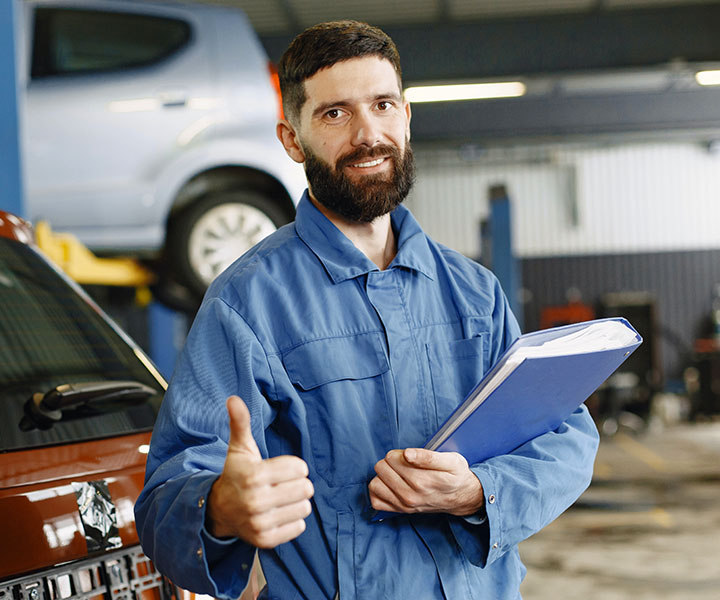 Mechanic Giving a Thumbs Up Mechanic Giving a Thumbs Up